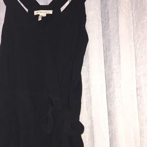 BCBGeneration black silky side tie romper